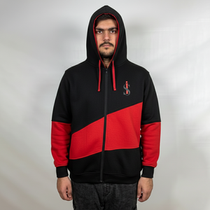 Sweat à capuche zippé uni imprimé de qualité pour hommes, sweats à capuche personnalisés, 100% coton, poids lourd, basiques de luxe - Product Image 3