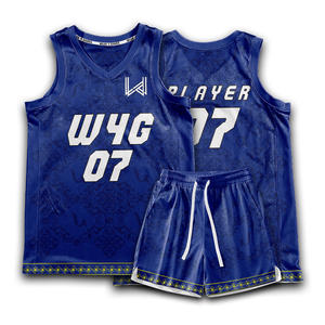 Conjunto de Uniforme de Baloncesto Reversible Personalizable para Hombre, 100% Poliéster, Secado Rápido, Transpirable, que Absorbe la Humedad - Product Image 1