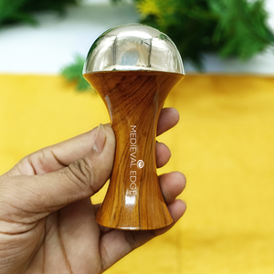 High Quality Kansa Wand Palm Grip Massage Tool Compact and Ergonomic Design for Stress Relief Original Indian Manufacture - Product Image 4