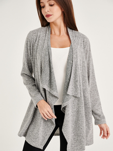 Rollio Mujer Premium Waterfall Knit Cárdigan de manga larga Casual Verano e invierno Ropa Premium - Product Image 4