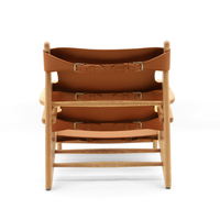 Fauteuil modulaire inclinable scandinave moderne pour appartement, salon, chambre et hôtel avec sangle en cuir véritable