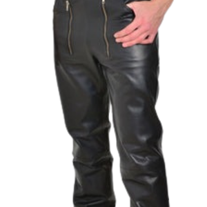 Mens Leather Breakaway Thong <b>Black</b> Faux Leather One Size Fetish Underwear - Product Image 6