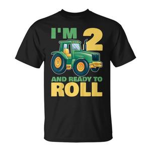 Camiseta de tractor para el segundo cumpleaños, diseño promocional personalizado, personalizable con nombre y fecha - Product Image 1