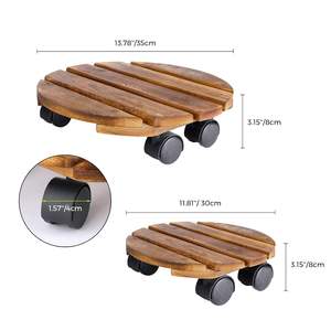 Support de plante roulant robuste avec roulettes verrouillables pour usage intérieur et extérieur - Product Image 4