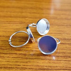 925แท้แหวนเงินแท้ขอบรอบ6mm การตั้งค่าว่างสามารถปรับได้3mm ถึง40mm DIY เครื่องประดับฐานแหวนเรซิน Cabochon - Product Image 5