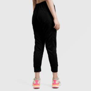Pantalones Casuales Transpirables Versa para Mujer, de Cintura Alta y Media, Estilo Lápiz, Acampanados, Holgados, en Negro con Técnica Arrugada - Product Image 2