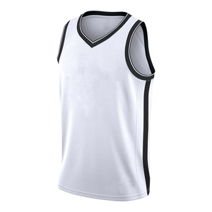 Haute qualité personnalisé hommes femmes maillots de basket-ball ensembles respirants bas prix en gros personnalisé numéro nom tissu blanc - Product Image 5