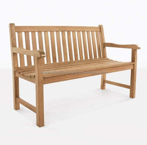 Banc en teck 2 places pour extérieur, fabriqué en Indonésie - Product Image 2