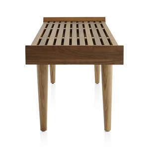 Ensemble de bancs durables modernes et minimalistes en teck de couleur naturelle, acajou, meubles en bois de suar pour hôtel, villa et salon - Product Image 1
