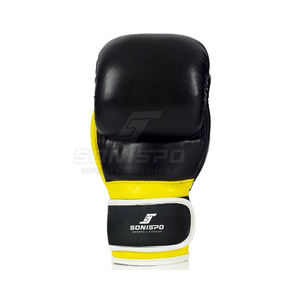 Venta directa de fábrica, guantes de cuero MMA personalizables, guantes de entrenamiento con cordones, servicio OEM, boxeo que absorbe la humedad de alta calidad - Product Image 3
