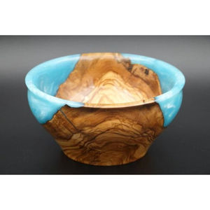 Bol à mélanger en bois et résine Vaisselle ronde faite à la main de qualité supérieure Bol de service alimentaire au prix le plus bas - Product Image 4