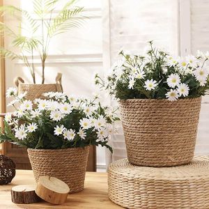 Elegant Rattan and Iron Planter <b>Pot</b> Display Rack for Home Indoor and Outdoor Use Floor Usage <b>Plant</b> Stand for Planting - Product Image 5