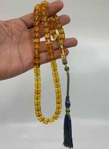 Tinh Khiết Hổ Phách Hồi Giáo Cầu Nguyện Hạt, 66 Hạt Hồi Giáo Thiết Kế Mới Agate Mân Côi Màu Sắc Nhựa Hổ Phách Tesbih Tasbeeh Subhah Misbaha - Product Image 2