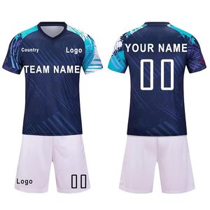 Conjunto de camisetas de fútbol de manga corta personalizado de alta calidad, uniforme de fútbol OEM y kit de ropa de fútbol, suministro de uniformes para clubes de fútbol - Product Image 2