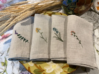 Vente en gros directe d'usine et exportation de serviettes faites à la main de couleur unie en coton brodé de lin pour les mariages fêtes de noël