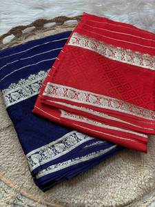 2025 qualité supérieure Style moderne glamour Satin broderie fête porter des saris avec or pur Jari tissage - Product Image 2