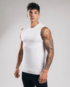 เสื้อกล้ามสำหรับผู้ชายสไตล์ใหม่,เสื้อแขนกุดใส่เล่นกีฬาแบบไม่เท่ากันเสื้อกล้ามผู้ชาย - Product Image 2