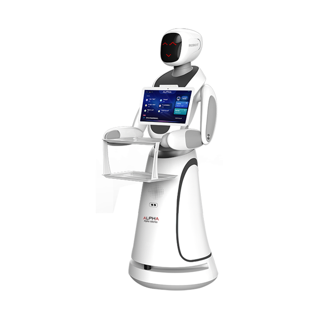 Intelligent Restaurant Shipping Delivery AI Serving Robot with 2 Layers