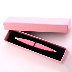 Pince à épiler pour sourcils haut de gamme poignée confortable Logo personnalisé pince à épiler imprimée enduite de papier fantaisie pointe pointue - Product Image 6