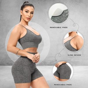 Tenues de gymnastique décontractées pour femmes 2 pièces sans couture taille haute Shorts Sport soutien-gorge ensemble chaud hiver Yoga entraînements survêtement Haus Industries - Product Image 6