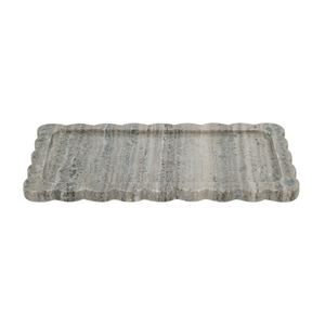 Bandeja Rectangular de Mármol Hecha a Mano con Borde Festoneado, Diseño Moderno, Plato Decorativo Multifuncional para Uso en la Cocina - Product Image 3