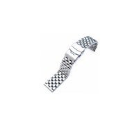Bracelet de montre unisexe de luxe GD040 en acier inoxydable argenté, résistant à l'eau, 20-26 mm, avec logo personnalisé