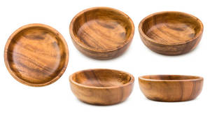 Cuenco de madera Natural reutilizable para ensalada, tazón de madera claro decorativo, diseño a la moda - Product Image 6