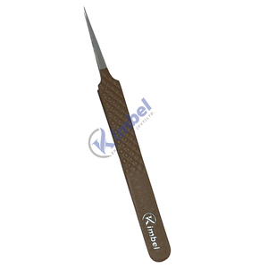 Nuevas pinzas de extensión de pestañas de volumen de acero inoxidable con punta de fibra de agarre de diamante antideslizante punta puntiaguda para extensiones de pestañas - Product Image 3