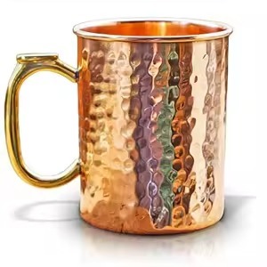 Taza exclusiva de cobre de alta calidad con textura brillante, perfecta para juegos de regalo y exhibiciones modernas para bebidas - Product Image 4