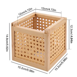 Caja de pañuelos de bambú y ratán, caja de pañuelos de bambú hecha a mano, decoración natural ecológica para el hogar y la Mesa, venta al por mayor de Vietnam - Product Image 4