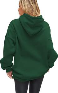 Sweat à capuche en molleton de coton à manches longues personnalisable pour femmes OEM Vente en gros directement du fabricant avec logo sur le devant pour l'hiver - Product Image 5