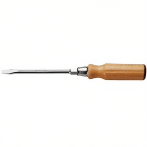 Tournevis Facom à manche en bois pour vis à tête fendue, lame hexagonale forgée - Product Image 3