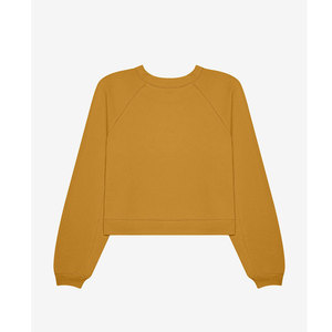 Modern Bella + Canvas Mujer Manga completa Raglan Fleece Pullover Cómodo Señoras Mostaza Sudadera con capucha con patrón sólido - Product Image 2