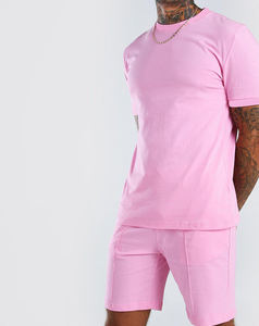 Ropa para deportes al aire libre, conjunto de pantalones cortos de verano para hombre, camisetas de felpa francesa, pantalones cortos, chándal, Camiseta de algodón 100% con pantalones cortos, conjuntos dobles - Product Image 4