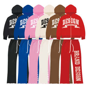 ชุดสูทกางเกงวอร์มมีฮู้ดสำหรับผู้ชายชุดวอร์มแบบซ้อนและมีฮู้ดแบบรูดซิปสำหรับผู้ชายชุดสองชิ้นออกแบบได้ตามต้องการ - Product Image 6