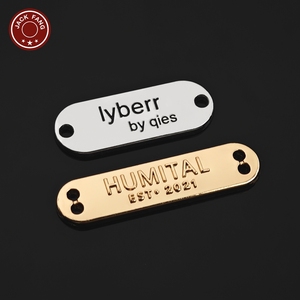 Étiquette métallique personnalisée pour vêtements, sacs, foulards, abayas, chaussures, avec logo de marque gravé en or - Product Image 5