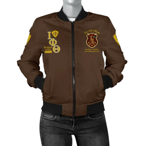 Iota phi theta 1963ซาตินปักลายสไตล์นักศึกษาชาวกรีกเสื้อนอกซาตินเงาวาว - Product Image 2