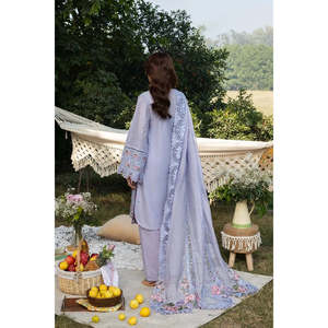 Conjunto de traje de tela bordada Chikankari para mujer Elaf Premium TC-1630 ELY-3B Paradise - Product Image 5