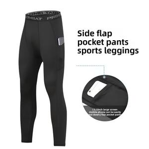 Compression Sports <b>Shorts</b> Men <b>Gym</b> Workout Running <b>Shorts</b> <b>with</b> <b>Phone</b> <b>Pocket</b> Quick Dry Fabric OEM Custom Logo Supplier - Product Image 5