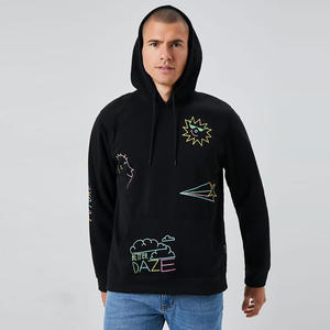 Sweats à capuche unis en polaire avec logo personnalisé Vente en gros de pulls à capuche personnalisés de couleur bon marché pour hommes - Product Image 6