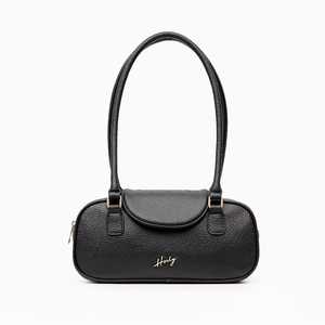 Women Lady Shoulder Bag Single Strap Textured Matte Leather <b>ZIP</b> Closure Modern Korean Design Travel & Daily Use - Product Image 1
