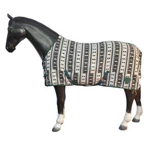 Couverture de cheval rose à motifs floraux avec rabat de queue moyen et 2 sangles de fixation, pour usage extérieur toutes saisons - Product Image 5