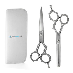 Juego de Tijeras Profesionales para Cortar y Entresacar Cabello con Estuche - Product Image 1