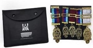 Porte-bijoux de poche en cuir noir pour chevalier templier maçonnique (taille moyenne) Étui à bijoux maçonnique avec impression spéciale - Product Image 3