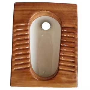 Toilette en céramique de style indien brun café double couleur Squat Pan articles sanitaires Orissa conception OEM de luxe - Product Image 1