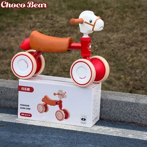 Choco Bear Nuovo Design <span class=keywords><strong>Bici</strong></span> Senza Pedali a 4 Ruote per Bambini, Giocattolo <span class=keywords><strong>Cavalcabile</strong></span> da Esterno, <span class=keywords><strong>Bici</strong></span> Scorrevole per Bambini - Product Image 6