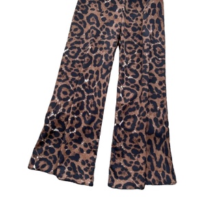 กางเกงขายาวเอวสูงลายเสือดาวสำหรับผู้หญิง เอวยางยืด ทรงหลวม ใส่สบายสำหรับฤดูร้อน - Product Image 5