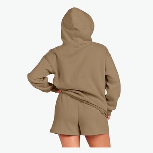 Sweat à capuche long surdimensionné pour femme, en coton mélangé doux, velours, coupe décontractée, confortable, pour tous les jours, vêtements de rue, hiver - Product Image 5