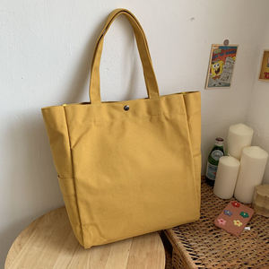 Bolsa de lona de algodón para estudiantes, bolsa con logotipo impreso personalizado, tela de compras, bolsa de lona de algodón - Product Image 2