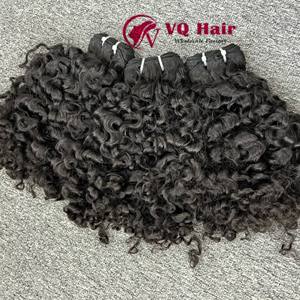 Extensions de cheveux naturels non traités, double épaisseur, vierges, bouclés, soyeux et lisses, style frontal en dentelle, origine Birmanie et Vietnam, non-Remy - Product Image 2